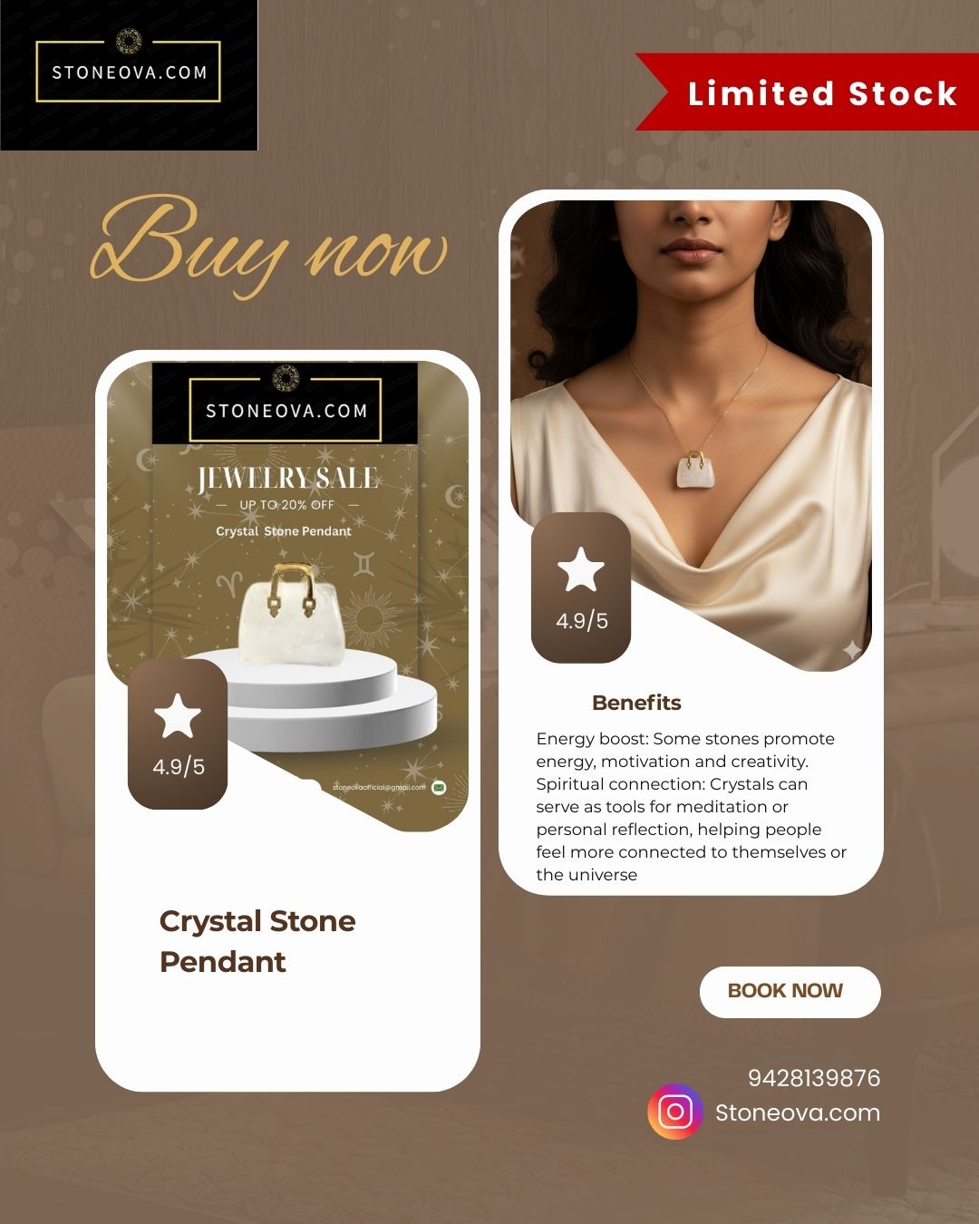 ⚛️⚛️⚛️Natural Crystal Stone - White ( Clear) Crystal Stone HandBags Pendants ⚛️⚛️