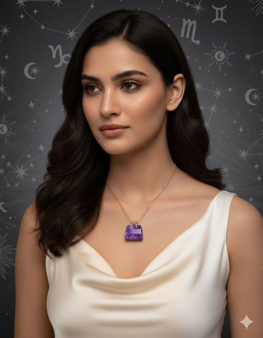 ⚛️⚛️⚛️Natural Crystal Stone - Purple Fluorite Stone HandBags Pendants ⚛️⚛️