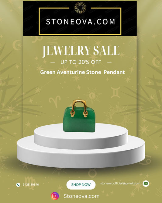 ⚛️⚛️⚛️Natural Crystal Stone - Green Aventurine  Stone HandBags  Pendants ⚛️⚛️