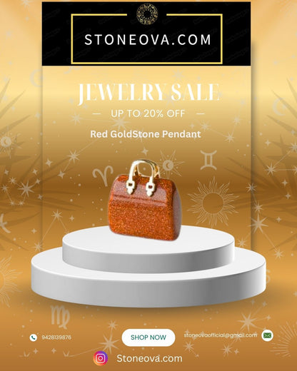 ⚛️⚛️⚛️Natural Crystal Stone - Red Gold  Stone HandBags Pendants ⚛️⚛️