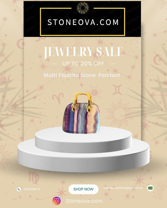 ⚛️⚛️⚛️Natural Crystal Stone - Multi Fluorite Stone  HandBags Pendants ⚛️⚛️