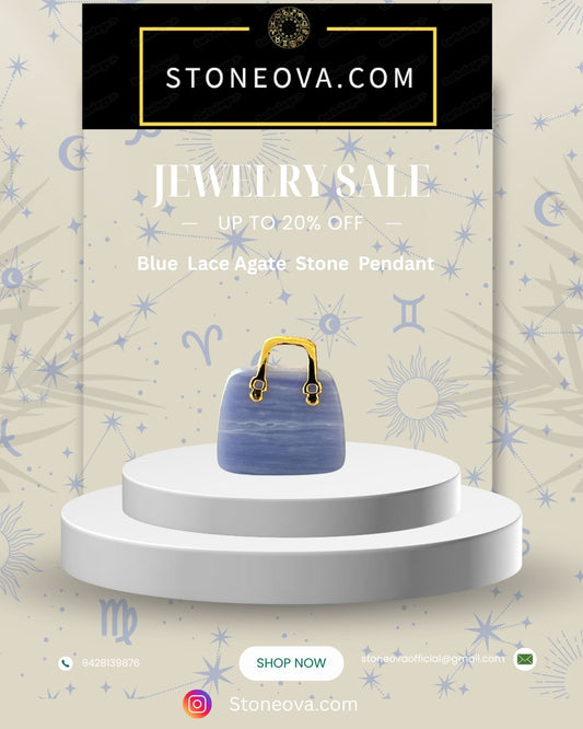 ⚛️⚛️⚛️Natural Crystal Stone -Blue  Lace Agate  Stone HandBags Pendant ⚛️⚛️