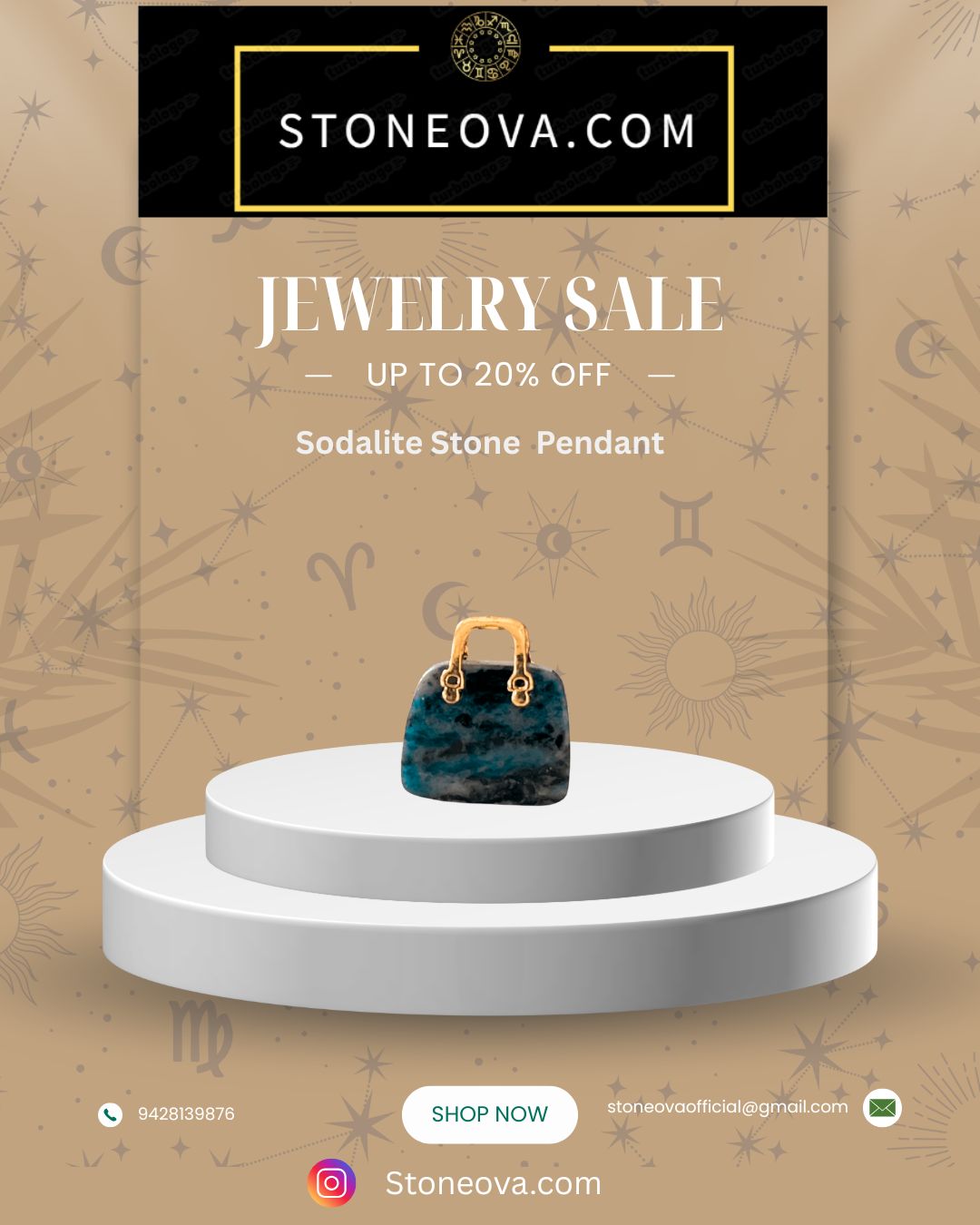 ⚛️⚛️⚛️Natural Crystal Stone - Sodalite Stone HandBags Pendants ⚛️⚛️