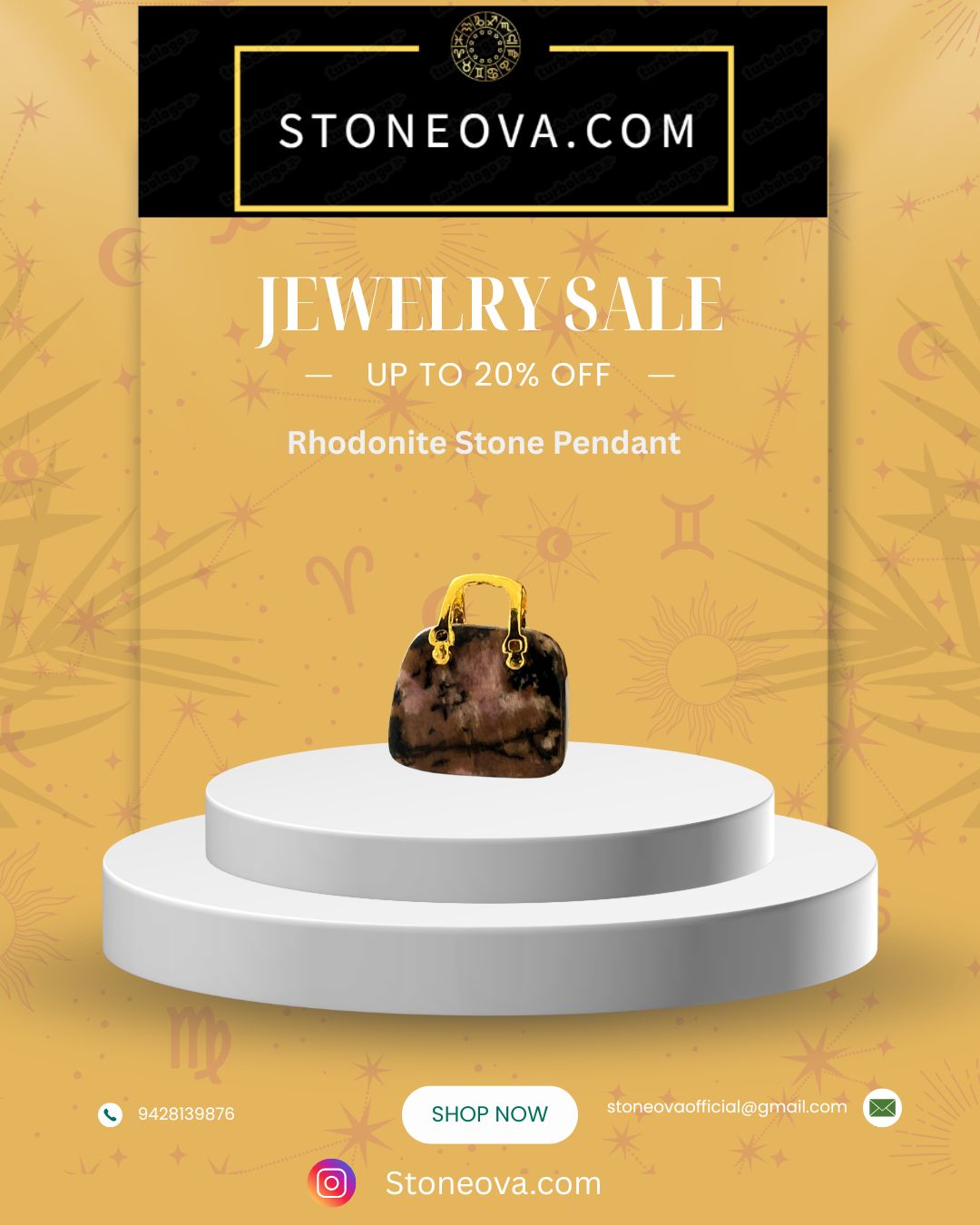 ⚛️⚛️⚛️Natural Crystal Stone - Rhodonite Stone HandBags Pendants  ⚛️⚛️