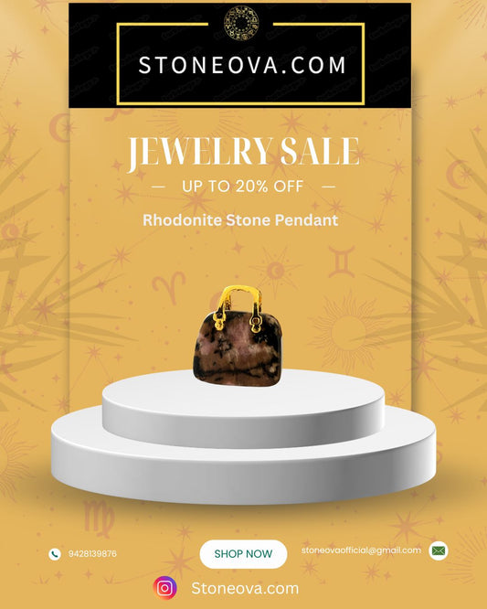 ⚛️⚛️⚛️Natural Crystal Stone - Rhodonite Stone HandBags Pendants  ⚛️⚛️