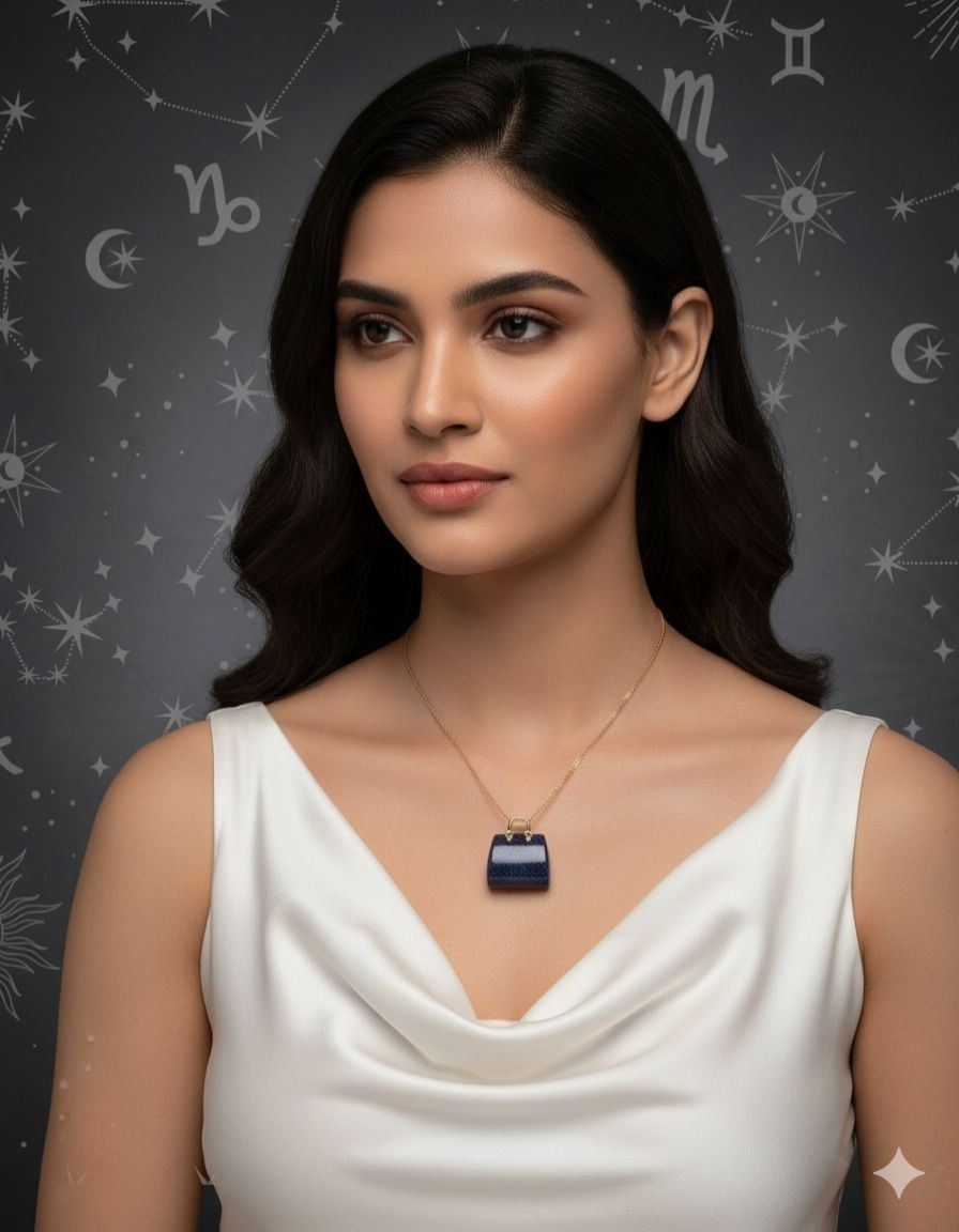 ⚛️⚛️⚛️Natural Crystal Stone - Blue Gold Stone HandBags Pendants ⚛️⚛️