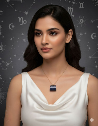 ⚛️⚛️⚛️Natural Crystal Stone - Blue Gold Stone HandBags Pendants ⚛️⚛️