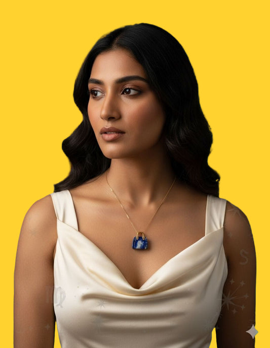 ⚛️⚛️⚛️Natural Crystal Stone -Lapis Stone  HandBags Pendants ⚛️⚛️