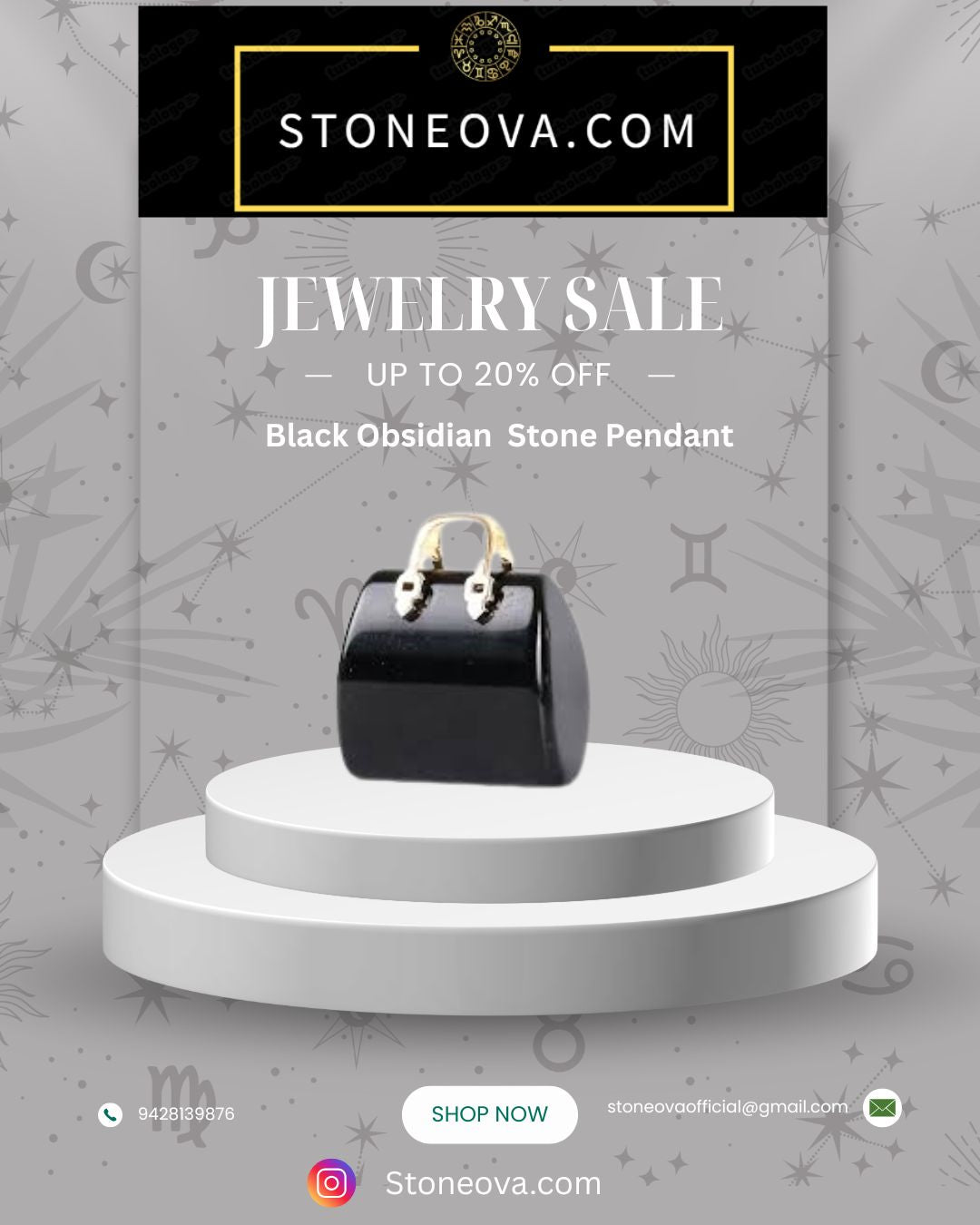 ⚛️⚛️⚛️Natural Crystal Stone - Black Obsidian  Stone HandBags Pendants ⚛️⚛️