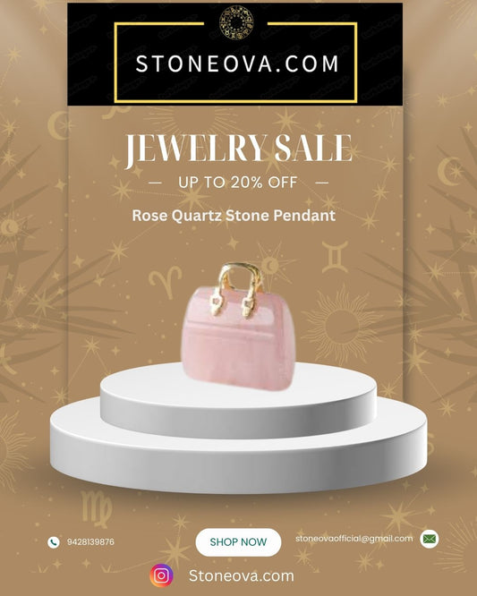 ⚛️⚛️⚛️Natural Crystal Stone - Rose Quartz Stone HandBags Pendants ⚛️⚛️