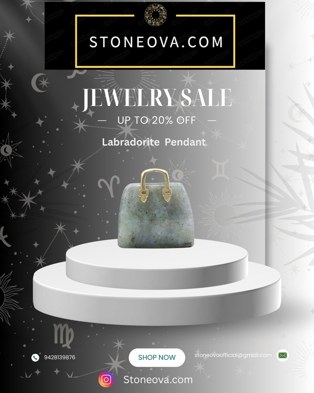 ⚛️⚛️⚛️Natural Crystal Stone - Labradorite Stone  HandBags Pendants ⚛️⚛️