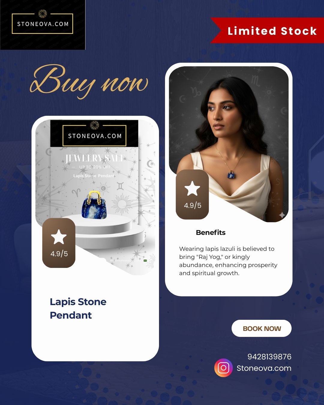 ⚛️⚛️⚛️Natural Crystal Stone -Lapis Stone  HandBags Pendants ⚛️⚛️